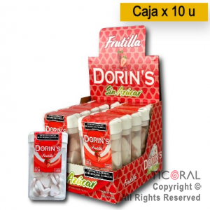 GOLO PASTILLAS CORAZONCITOS DORINS SIN AZUCAR FRUTILLA 10 CAJITAS X 17 GR C/U